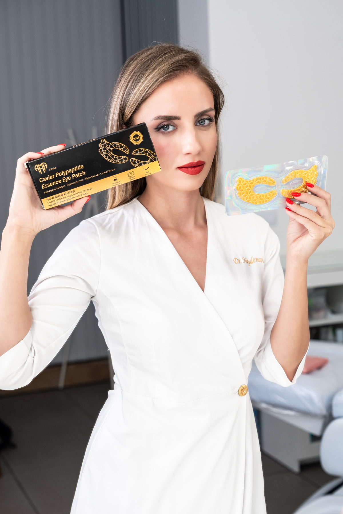 Пач за очи Caviar Polypeptide Essence – Интензивна колагенова и хидратираща грижа (3 бр.)